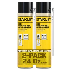 Stanley F905 Gaps & Cracks Polyurethane Foam Sealant 24oz 2 Pack - Straw Use