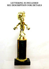 HALLOWEEN PUMPKIN TROPHY ZOMBIE TROPHY COSTUME PARTY AWARD...BLACK