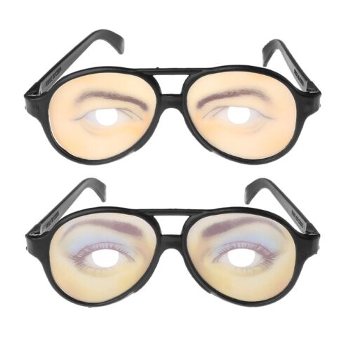 Crazy Eyes Glasses Funny Specs Shape Changing Shades Halloween Party Joke Gifts - Photo 1/14