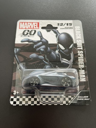 MARVEL GO COLLECTION Racing Venomized *BLACK SUIT SPIDER-MAN* #12 NEW! - Picture 3 of 6