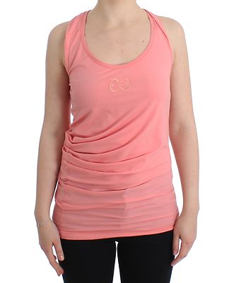 ROBERTO CAVALLI T-Shirt hellrosa Baumwolle Tanktop Bluse Trägertop IT42/US8 U...
