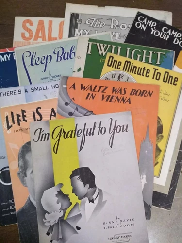 Sheet Music lot 11 early 1900s 10s 20s 30s complete song books