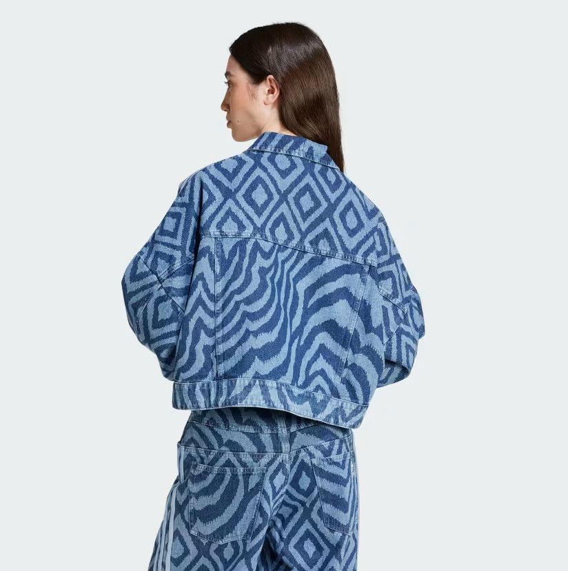 adidas Original adidas x FARM Rio Denim Track Top for women IW0793 image 2