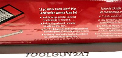 Snap-on スナップオン  コンビネーションレンチ 7本セット OEXM80/SOEXM10/SOEXM12/SOEXM13/SOEXM14/SOEXM15/SOEXM17 12-Point Long Handle Combination Wrenches, Metric - Student