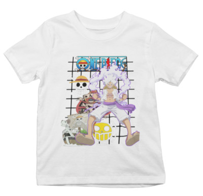 One Piece Zorro Ruffy Law Gear 5 Piraten Luffy Bio Baumwolle T-Shirt Kinder