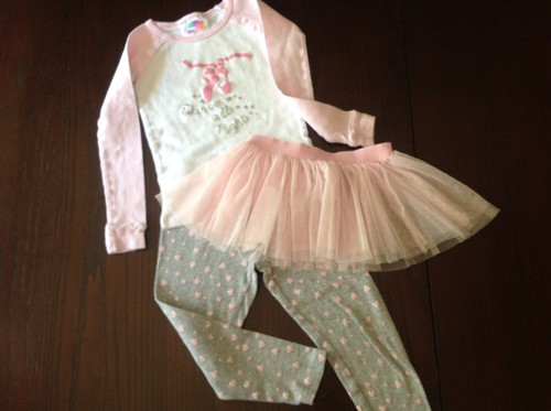 girls clothing lot size 4, color theme Pastels & Neutrals, butterflies, dance - Picture 2 of 11