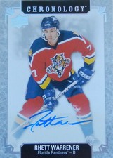 18-19 ud chronology franchise history rhett warrener panthers autograph auto