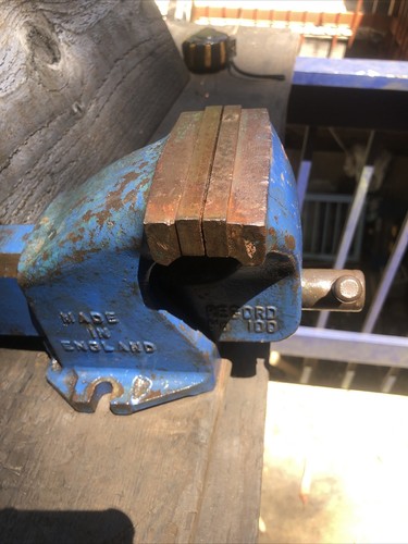 Vintage RECORD No 100 Bolt on Vice 4" SHEFFIELD Bench old tool Metal ENGLAND 7Kg - Picture 18 of 20