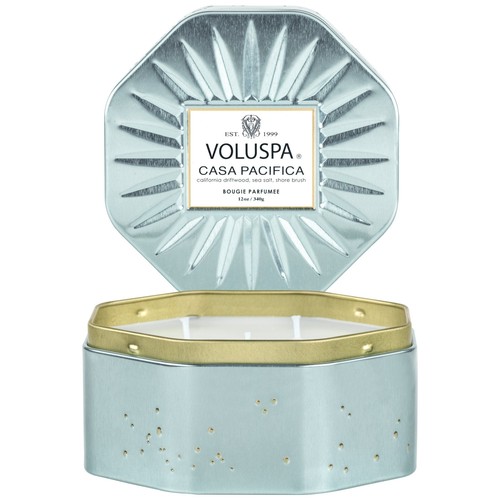VOLUSPA / 3 WICK TIN CANDLE /CASA PACIFICA 806644068679| eBay