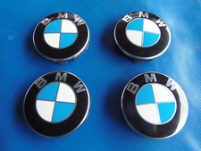 4 Stück ORIGINAL Nabendeckel Felgendeckel 56mm BMW Schwarz