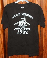 Vintage 1992: Sarasota FL. Helmet Law Protest biker motorcycle T-shirt Medium M