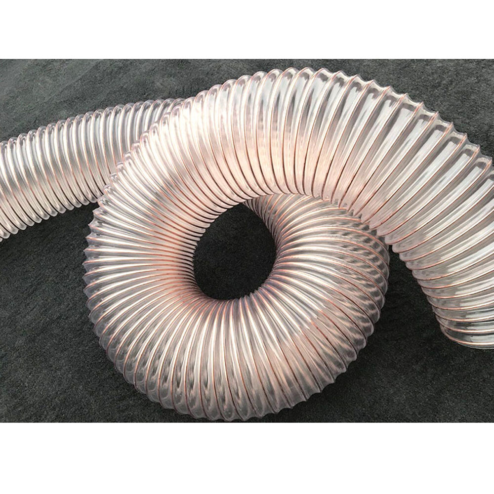 PU Clear Flexible Ducting Hose Ventilation Woodworking Saw Fume Dust
