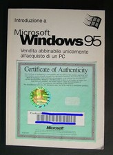 1995 Microsoft Windows 95 Certificate and Original Booklet