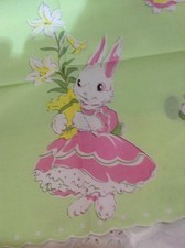 Adorable Easter Bunny Handkerchief - Hankie