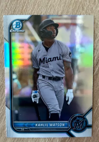 2022 Khalil Watson Bowman Chrome Draft RC #BDC-35 REFRACTOR