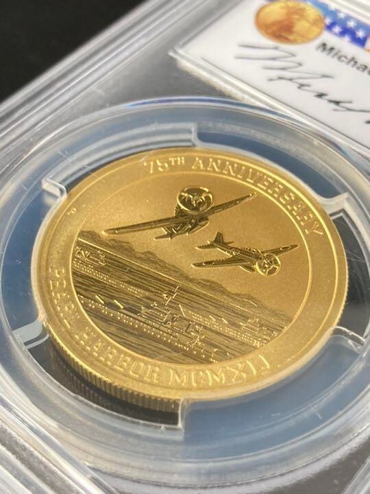 Tuvalu 2016 100 Dollar Gold Coin Zero Fighter MS70 75th