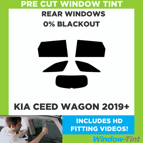 For Kia Ceed Wagon 2019+ Pre Cut Window Tint Rear 0% Blackout Film - Picture 1 of 10