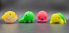 4 Mini Munchkin Bath Squirts: Turtle, Blowfish, Octopus Sea Turtle