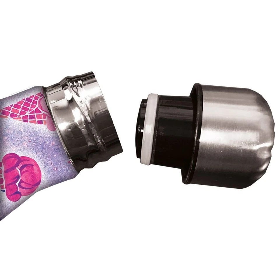 Botella de agua aislada de acero inoxidable SKYZ Cat Coq 17 oz - impresión de cono de helado Foto 3 de 4