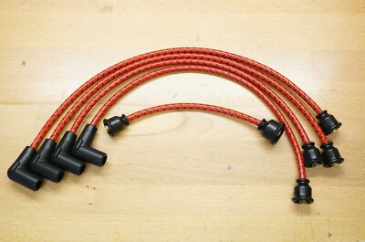 Ford 671 Workmaster Tractor Red Cloth Covered Copper Core Spark Plug Wire Set