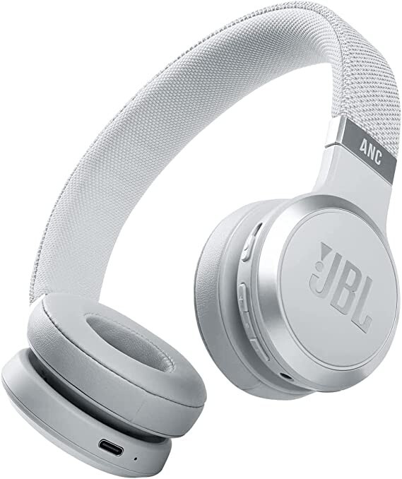 JBL Live 460NC casque Bluetooth blanc circum-auriculaire avec réduction de bruit active