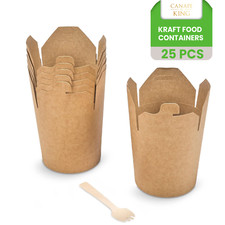 Kraft Paper Boxes Biodegradable Reusable Party Meal Box Chips Takeaway Container