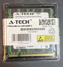 1GB A-TECH 1GB DDR2 PC2-4200 DIMM/533 MHz Premium Ram Memory