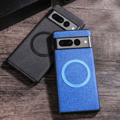 For Google Pixel 9 Pro XL/8/7/6 Cloth Fabric Rubber Case Wireless Charging Cover