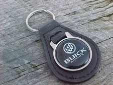 2004 BUICK RAINIER NOS BLACK GRAIN LEATHER KEY FOB NOS Hi-QUALITY USA KEY HOLDER