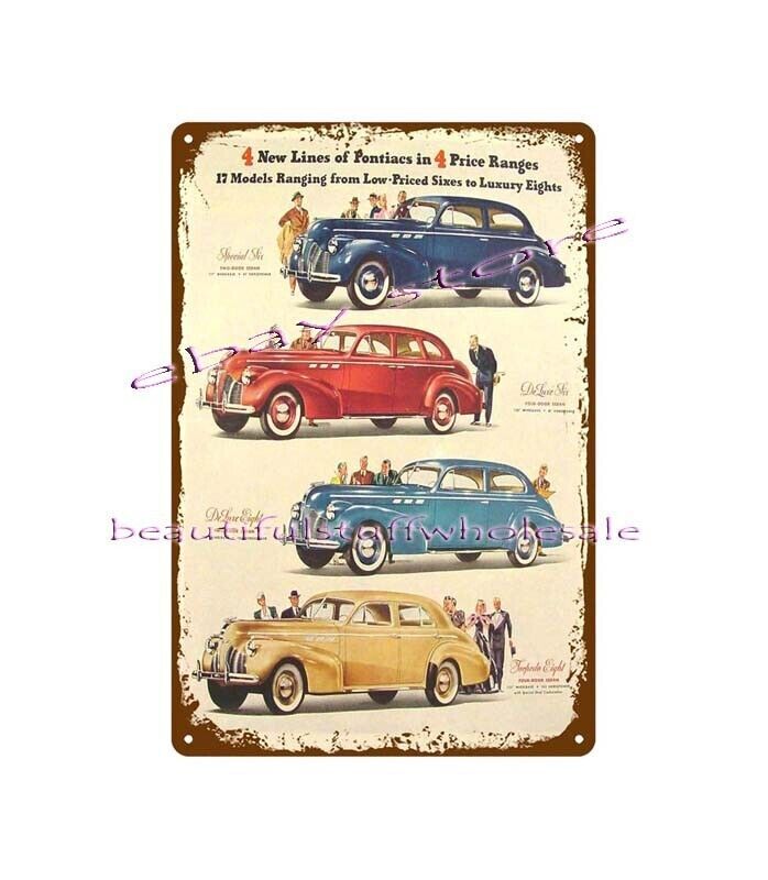metal inspirational signs 1940 Deluxe classic car auto metal tin