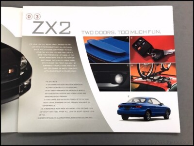 2003 Ford ZX2 Escort Original Car Dealer Sales Brochure | eBay