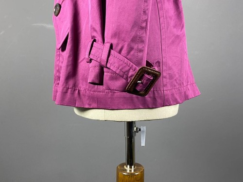 WEEKEND MAX MARA Purple Double Breasted Belted Trench Coat Size USA 6 - Picture 8 of 19