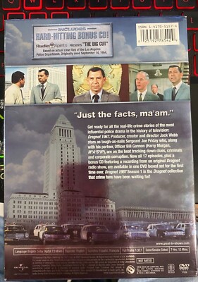 Dragnet 67 - Season 1 (DVD, 2005, 2-Disc Set) **RARE!** BONUS