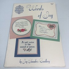 Words Of Joy Book 67 Designs by Gloria  Pat Cross Stitch 24 Page Booklet 1990