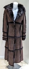 Joseph Brown Long Sheepskin Coat Brand New Size Small, Uk8, Us4