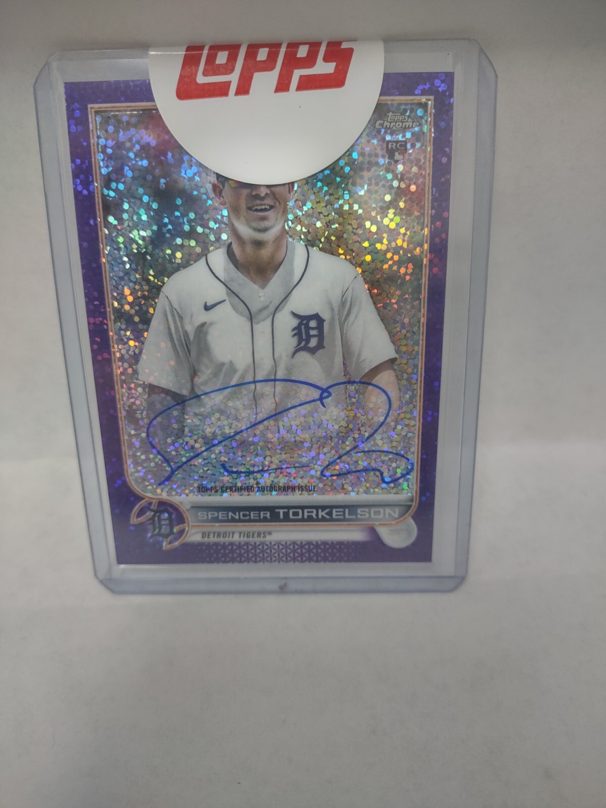 SPENCER TORKELSON 2022 Topps Chrome AUTO Purple Speckle Refractor Rookie #/299