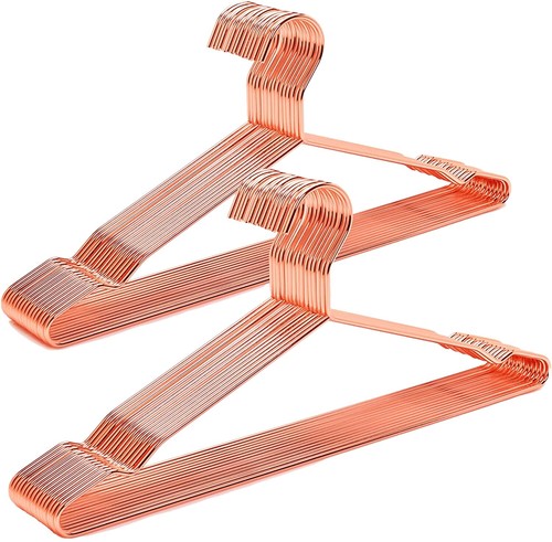 Amber Home 10 Pack Ivory Satin Padded Hangers - 17 Inch Extra Long, Anti-Slip, For Sweaters, Dresses, Delicate Clothing