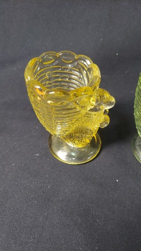 lot of 3 Fenton Glass Bunny Rabbit Egg Cup Toothpick Holder lot of 3 vintage - Picture 7 of 9