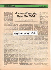 Conway Twitty Nashville Sounds 1979 Picture Article 2 Pg Clipping CNA Insurance