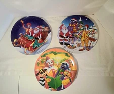 Lot of 3 Vintage McDonald’s Plastic Holiday Collectors Plates 90s, 00s Seasons 