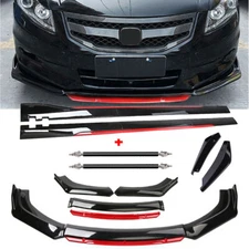 For 2008 09 2010 Honda Accord Front Bumper Lip Spoiler Splitter Side Skirt Gloss