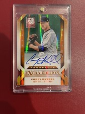 2013 Panini Elite Extra Edition Blue Die Cut Ink /10 Corey Knebel #125 Auto