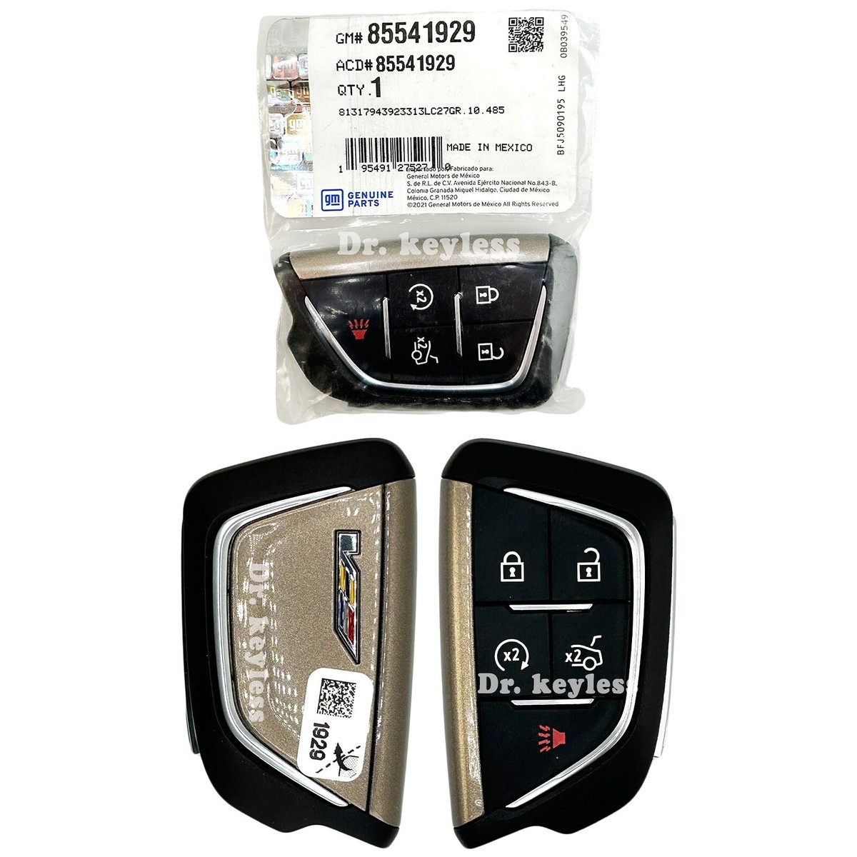 OEM GM Cadillac CTS Keyless Entry Remote Fob – Driver 1 – Tested With Battery (12223130-50)