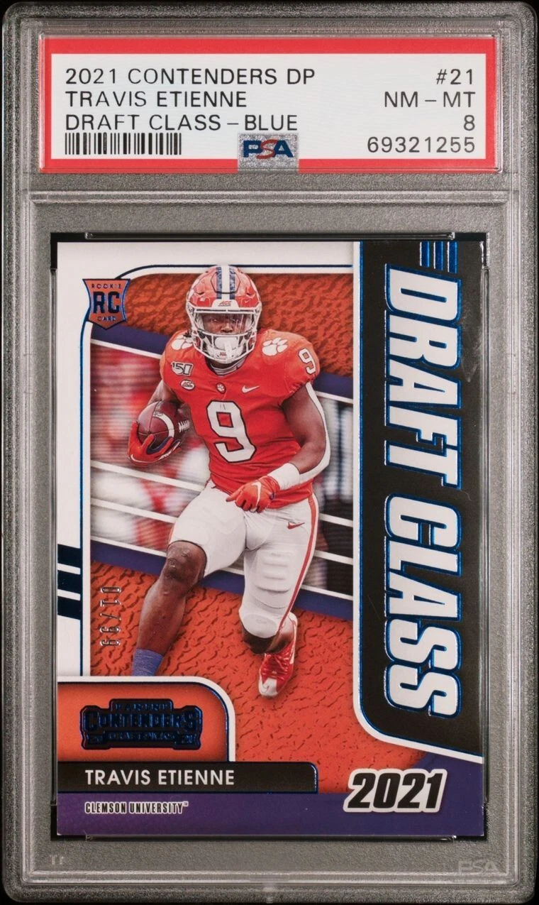 Travis Etienne Panini Contenders Draft Picks Draft Class #21 Blue