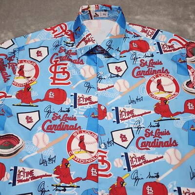 St Louis Cardinals Shirt Mens XL Blue SGA Hawaiian All Over Print Button Up | eBay St Louis Cardinals Shirt Mens XL Blue SGA Hawaiian All Over Print Button Up | eBay