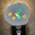 Ceramic Ruby Throated Hummingbird Flower Night Light Spot Light Designs