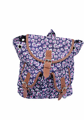 Damen Rucksack Blumen Muster Mädchen Cityrucksack Backpack Klein Freizeit Stoff