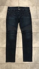 Hudson Jeans 36x34 Blinder Biker Skinny Motorcycle Button Fly Dark Stone Wash