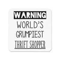 Warnung World's Grumpiest Grasnelke Shopper KüHlschrankmagnet Funny Shopping Mum