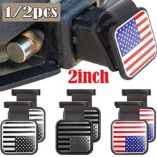2inch Usa Flag Hitch Receiver Cover Tow Trailer Tube Plug Cap 4-way Flat Insert